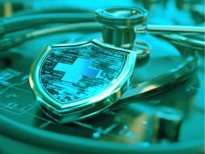 A picture showing a stethoscope with digital elements.