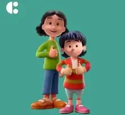 two children with there thumbs up