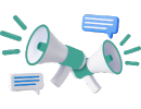 A picture of a megaphone to display System C News and Blogs.