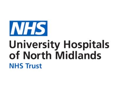 University Hospitals of North Midlands NHS Trust logo.