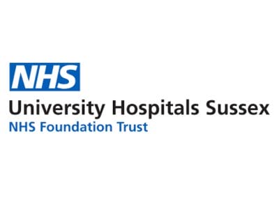 University Hospitals Sussex NHS FT logo.
