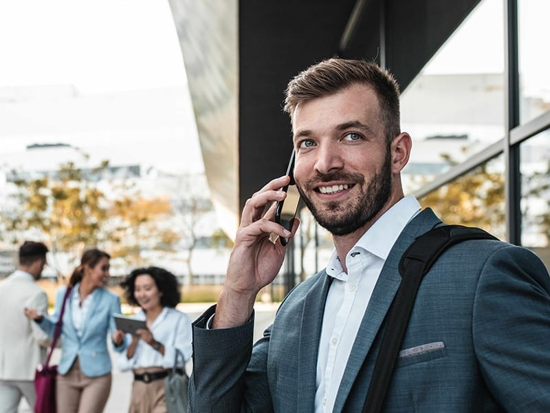 Businessman on phone