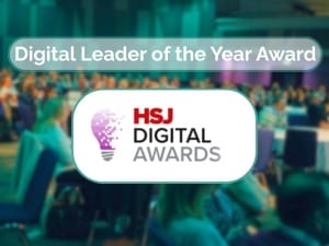 An image showing the HSJ Award logo and a full auditorium.